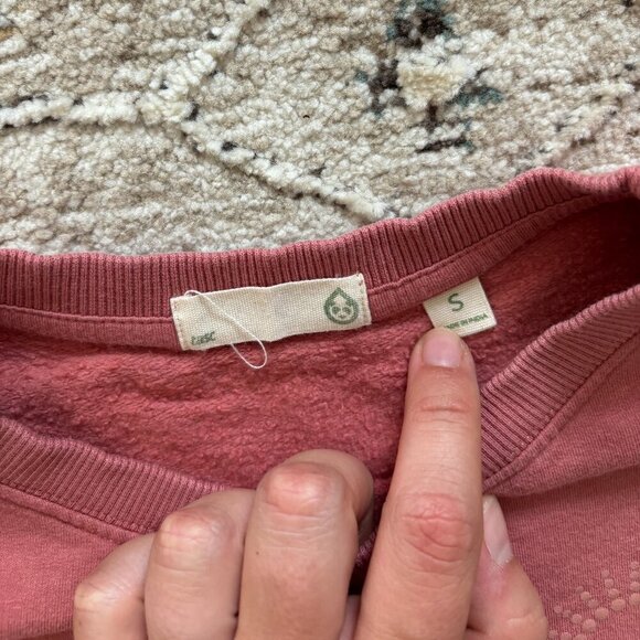 Tasc Sweatshirt Womens Sm Red Pullover Organic Cotton Stretch Crew Neck Casual - Picture 6 of 8